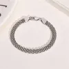 Bracelets à maillons Modyle, chaîne en maille de 6mm pour hommes et femmes, couleur argent, chaînes italiennes en acier inoxydable, bijoux cadeaux