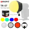 Flashhuvuden triopo TR-07 Magdome Color Filter Reflector Honeycomb Diffuser Ball Photo Accessories Kits For Godox Yongnuo Flash Ersätt YQ231003