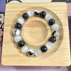 Strand frisado pulseira feminino masculino pedra natural pulseiras ágata contas de cristal diy opalas yin yang pulseira