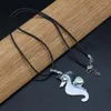 Hänge halsband naturliga skaldjur halsband söt flodhäst för kvinnor smycken utsökt gåva längd 55 5 cm