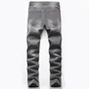 Men's Jeans Cotton Ripped Pants Grey Hip Hop Trousers Cowboy For Men Straight Leg Pencil 2022 Clothing203H