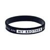 1PC You are My Brother You are not My Friend Silicone Rubber Wristband Adult Size 2 Colors212M