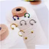 Nose Rings Studs 1Pcs D Fake Nose Ring Hoop Septum Rings Fashion Horseshoe Stainless Steel Piercing Jewelry Drop Delivery Dh8Do