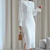 Robe élégante femmes décontracté à manches longues robe bureau dame piste Designers haute couture robe Y200805177P