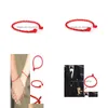 Armreif 100 teile / los Mode Roter Faden Schnur Armband Glücksgrün Handgemachtes Seil Für Frauen Männer Schmuck Liebhaber3190 Drop Lieferung Armbänder DHPAS