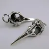 Alloy 50st Vintage Style Bronze Silver Tone Skull Bird Head Flower Charms Halsband Pendant Smycken Tillbehör 275C