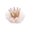 Hårtillbehör 2st/Set Little Princess Crown Clips Lace Tiara Hairpins For Girls Kids High-end småbarnsfest huvudbonad