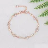 Charm Bracelets Sier Bracelet New Woman Fashion Jewelry High Quality Retro Simple Flower Diy Golden Rose Gold Drop Delivery Dhxlu