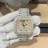 Hip Hop – montre de luxe pour hommes, plaqué or 22 carats, Micro Cz, bracelet en acier inoxydable, LNN5266v