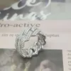 Nuevo diseño de anillo de 2 filas de circonita de diamante, joyería para hombre, anillo de hombre de Hip Hop de latón con circonita cúbica brillante