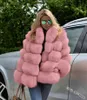 Frauen Pelz Kunstpelz Kunstpelz Mantel Luxus Frauen Kunstpelz Weibliche Jacke Winter Luxus Dicken Pelz Kragen Solide Outwear 2020 Neue Ankunft Pelz Mantel T231005