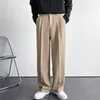 Männer Hosen Männer Anzug Hosen Einfarbig männer Breite Bein Anzug Hosen Casual Neue Streetwear Männliche Hosen Baggy Koreanische stil 257g