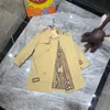 fashion Checkered lining kids coat Double breasted baby Jacket Size 110-150 CM Spring lapel windbreaker for girl boy Oct05