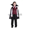 Särskilda tillfällen Barn Barn Noble Dracula Vampire Costumes For Boys Devil Vampira Costume Halloween Purim Carnival New Year Party Cosplay X1004