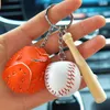 Porte-clés créatif mignon mini baseball porte-clés pendentif sac de mode ornements de voiture cadeaux d'activité