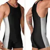 Mężczyźni Cull Body Turotards Swim Suit One Piece Swimodear Athlete Suit Gym Man Wrestling Singlet2919