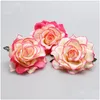 Hårtillbehör Rose Artificial Flower Brosch Bridal Wedding Party Hairpin Women Clips Headwear Girls Festival Drop Delivery Baby K DH82Z