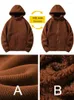 Men's Jackets 2023 Winter Jacket Men Thick Warm Hooded Windbreaker Hat Detachable Unisex Couples A/B Rible Casual Thermal Fleece Coat