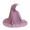 Abbigliamento etnico Semplice grande sciarpa in tinta unita Lavagna luminosa Cappello arabo in velo malese H023