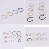 Nasenringe Ohrstecker 6/8 / 10mm Punk Edelstahl Fake Ring C Clip Lippenohrring Körper Piercing Schmuck Geschenk Drop Lieferung Dhmuy