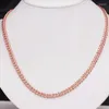 Kettingen Russisch Paars Goud Tarwe Ketting Luxe Elegante High-End All-Match Rose Kleur Sleutelbeenketting Dames