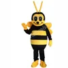 Costume de mascotte d'abeilles de haute qualité, tenue unisexe de carnaval, taille adulte, fête d'anniversaire de noël, déguisement en plein air, accessoires promotionnels