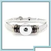 Charm armband smycken ankomst noosa snap knappar armband 18mm ingefära snaps mtilayer flätad wrap för kvinnors mode droppe deliv dhsjh