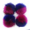 Berets 15-16cm real pele raccon pompons pompom para inverno malha gorro chapéu bonés genuíno pom cachecóis chaveiros atacado gota entrega dhscj