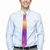 Bow Ties Tie Dye Swirl Retro Pink Lilac Yellow Design Neck Novelty Casual Collar For Male Daily Wear Necktie Accessories