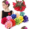 Hårtillbehör Rose Artificial Flower Brosch Bridal Wedding Party Hairpin Women Clips Headwear Girls Festival Drop Delivery Baby K DH82Z