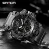 SANDA Men Military Watches G Style White Sport Watch LED Digital 50M Waterproof Watch S Shock Male Clock Relogio Masculino G1022166c