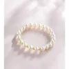 Charm Bracelets Minar Arrival 18K Real Gold Plated Brass Baroque Freshwater Pearl Beads Strand For Women Party Casual Accessories