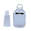 Sublimation Blank KeyChain Hand Sanitizer Holder For 1oz Bottle DIY Anpassad hänge inkluderar flaska