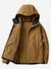 Herrjackor 2023 Autumn Winter Jacket utomhus vattenavvisande fleece fodrad varm huva vindbrytare plus storlek avslappnad softshell kappa