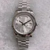 U1 Hoge kwaliteit herenhorloge automatisch uurwerk dubbele datum grijze wijzerplaat 316 roestvrij band mannelijke Watch322d