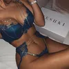 3 pçs sexy mulheres lingerie camisola brilho cristal strass corrente sutiã cintura alta briefs liga cinto roupa interior conjuntos de roupa de noite y20238y