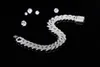 Chains Dernières VV de haute qualité Moisanite Diamond 925 Bijoux en argent 8 mm Longueur 20 pouces Collier Cuban Link pour femmes