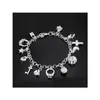 Braccialetti con ciondoli Nuovo braccialetto di cristallo con pendente Sier Mti per regalo di gioielli di moda donna Consegna di goccia Dhqjy
