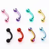 眉ジュエリーMticolor Tragus Helix Bar Mボールステンレス鋼ラブレットリップリングスタッド軟骨軟骨ボディジュエリードロップデビューDhsiy