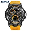 Orologi da polso SMAEL 2021 Orologio sportivo da uomo Dual Time Impermeabile 50M Miliatry Orologi Chrono Allarme Orologio da polso Vintage Classic Digital 298H