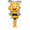 2024 Costumes de mascotte d'abeille de performance Costume de personnage de dessin animé Costume de carnaval Adultes Taille Halloween Fête de Noël Costumes de carnaval