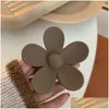 Haarspeldjes Mode Bloem Klauw Clip Voor Vrouwen Meisjes Zoete Klemmen Krab Hoofdband Winter Accessoires Drop Levering Sieraden Dheqd