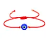 Charm Bracelets Turkish Evil Blue Eye For Women Handmade Braided Rope Lucky Jewelry Red Bracelet Female Drop Delivery Dh7Ps