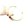 Cuff 6Mm Round Gemstone Bracelet For Women Girls Handmade Gold Wire Woven Lift Of Tree Healing Chakra Crystal Friendship Ban Dhgarden Dhlw9