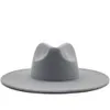Chapeau Fedora classique à large bord, chapeaux en laine noir et blanc pour hommes et femmes, chapeau d'hiver écrasable pour mariage Jazz Hats1210d