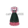 Särskilda tillfällen Nya kvinnors tyska bayerska dirndl -klänning Förkläde Oktoberfest Fancy Beer Maid Costume Halloween Carnival Party Cosplay Dress X1004