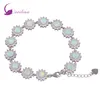 Glam Luxe Mysterious 925 Sterling Silver Overlay CZ White Fire Opal Bracelets for Teen Girls 22cm 8 85インチB461290Z