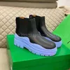 Women's Designer Boots Luxurious Comfort Delicate Rubber Outsole Genuine Leather Martin Ankle Fashion Women Rain boots Anti-Slip Wave Colorful Ankle boots