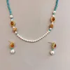 Necklace Earrings Set Vintage Imitated Pearl Beaded For Women Romantic Jewellery Sets Exquisite Charm Trendy Neck Chain