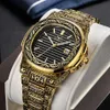 Бренд ONOLA Модные роскошные часы Классический дизайн Ретро Стиль Водонепроницаемые стальные золотые часы для мужчин и женщин299F
